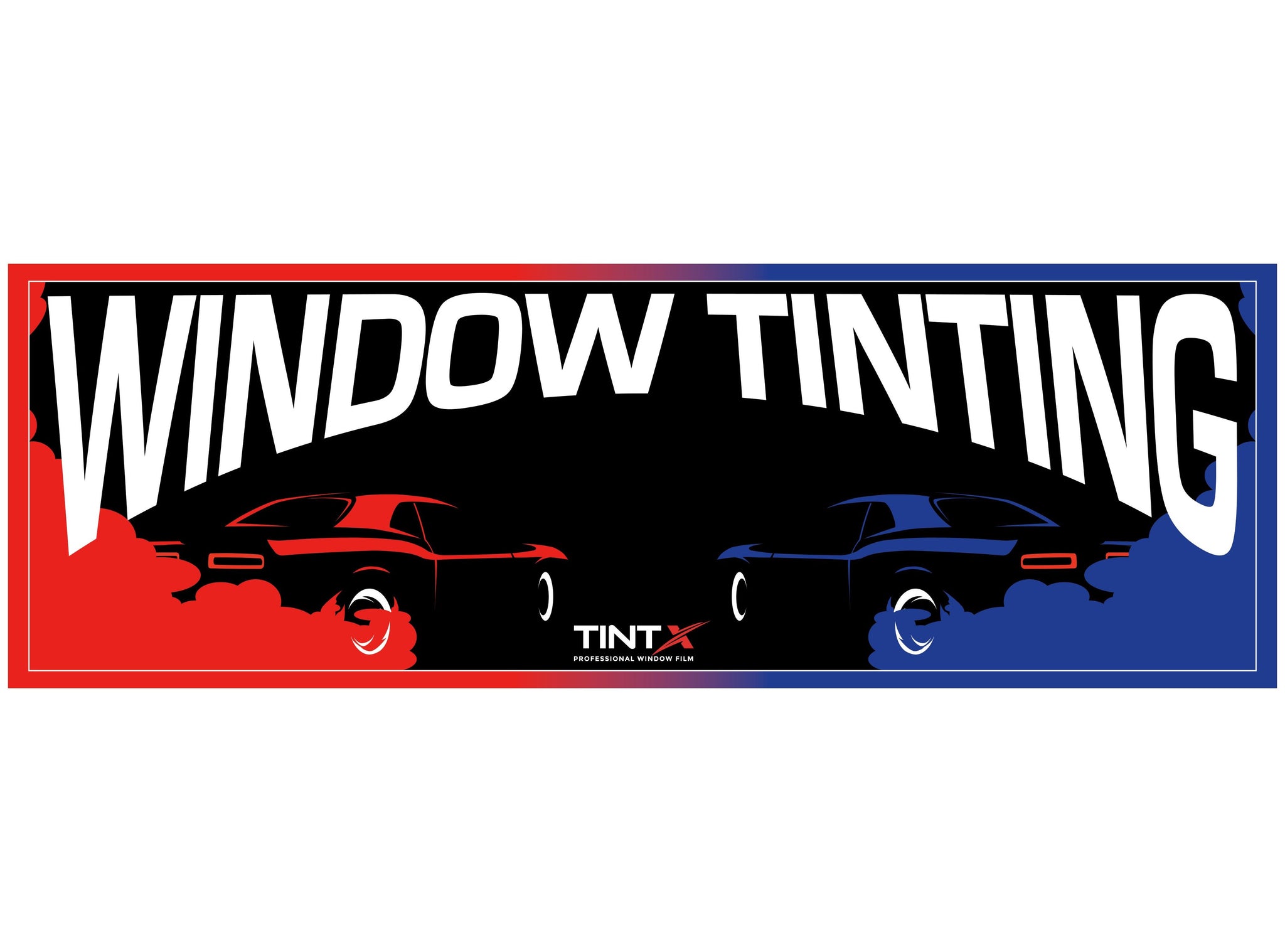 Retro Vibe 2' X 6' Window Tinting Banner