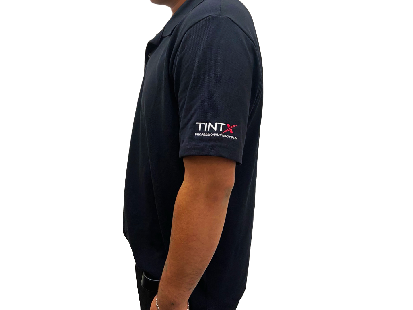 TintX Men's Polo Shirts Black Short Sleeve