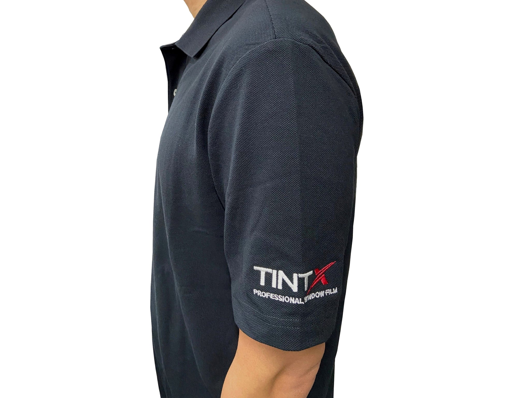 TintX Men's Polo Shirts Black Short Sleeve