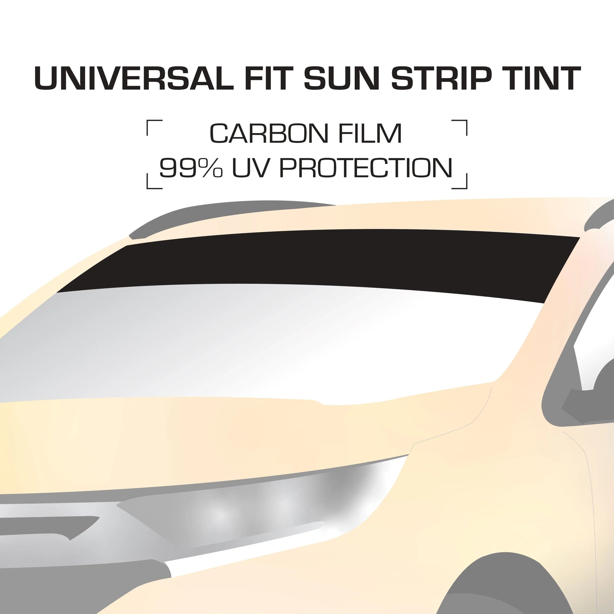 Universal Fit Precut Curved Sun Strip Tint