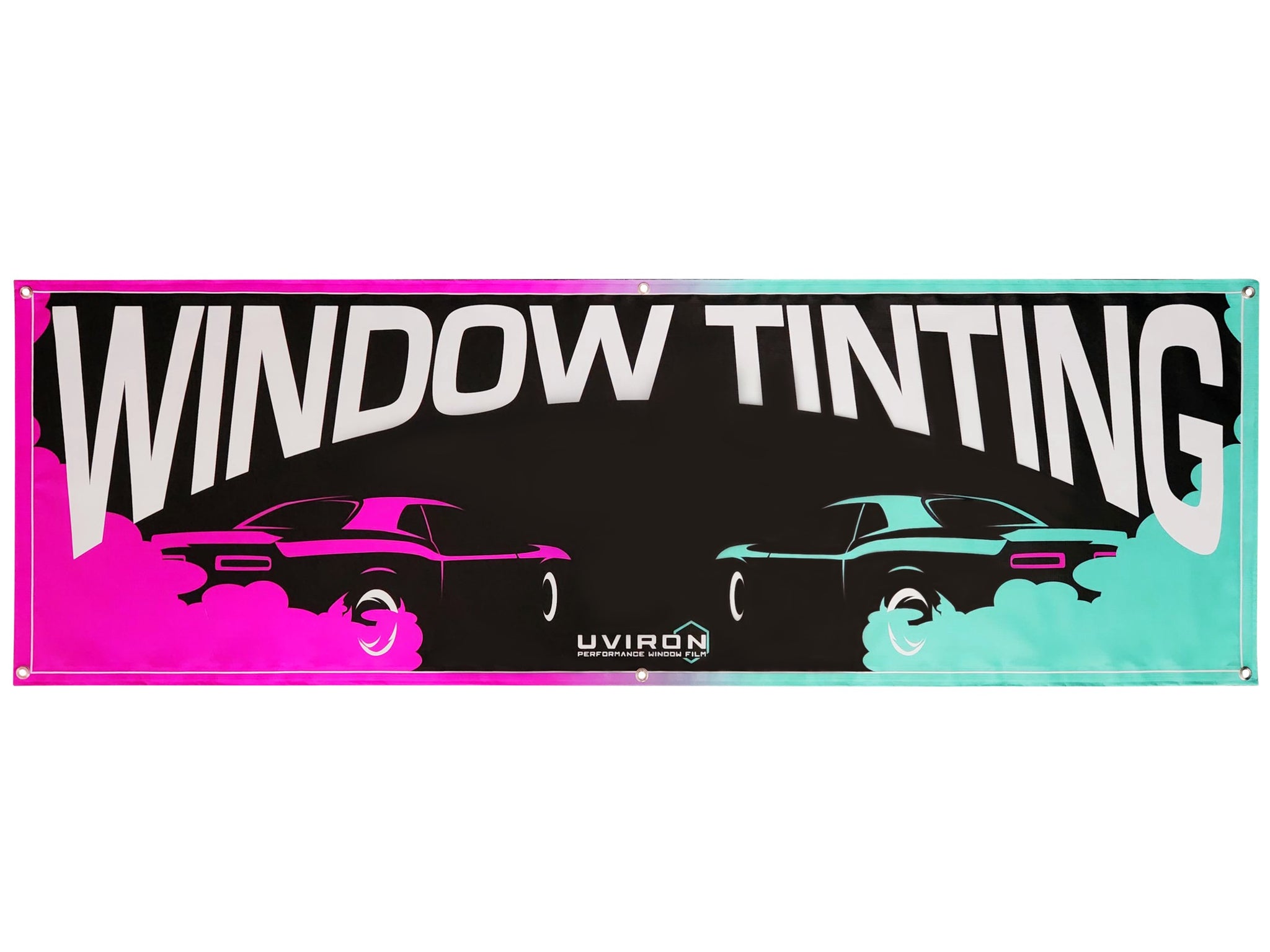 Retro Vibe 2' X 6' Window Tinting Banner